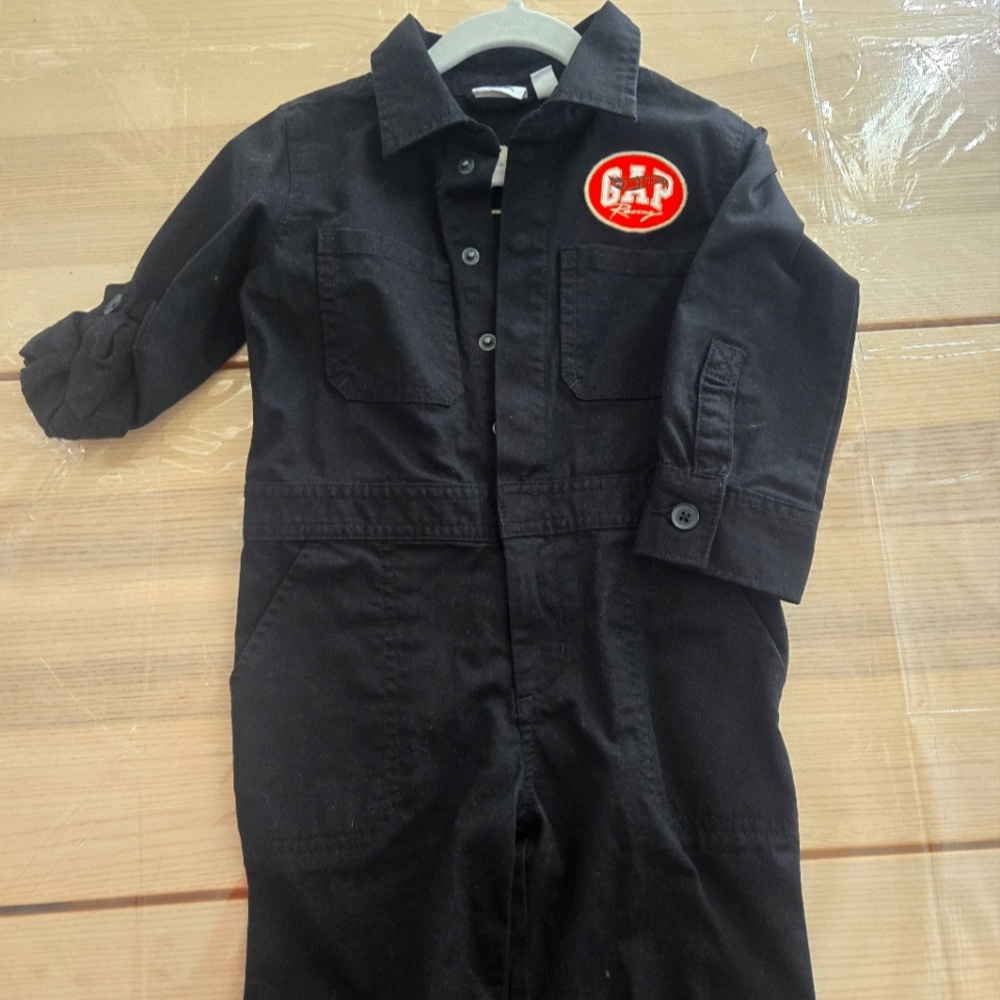 GAP Kids Hot Wheels Black Coverall Jumpsuit